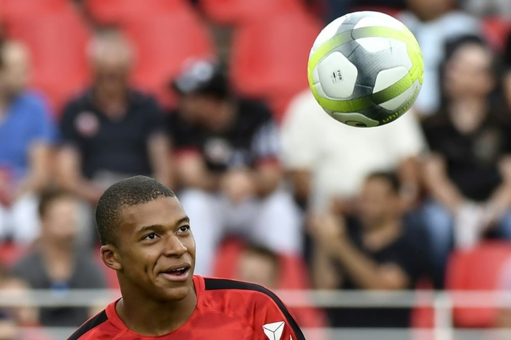 L'attaquant de l'AS Monaco Kylian Mbappé au stade Gaston-Gérard de Dijon. AFP