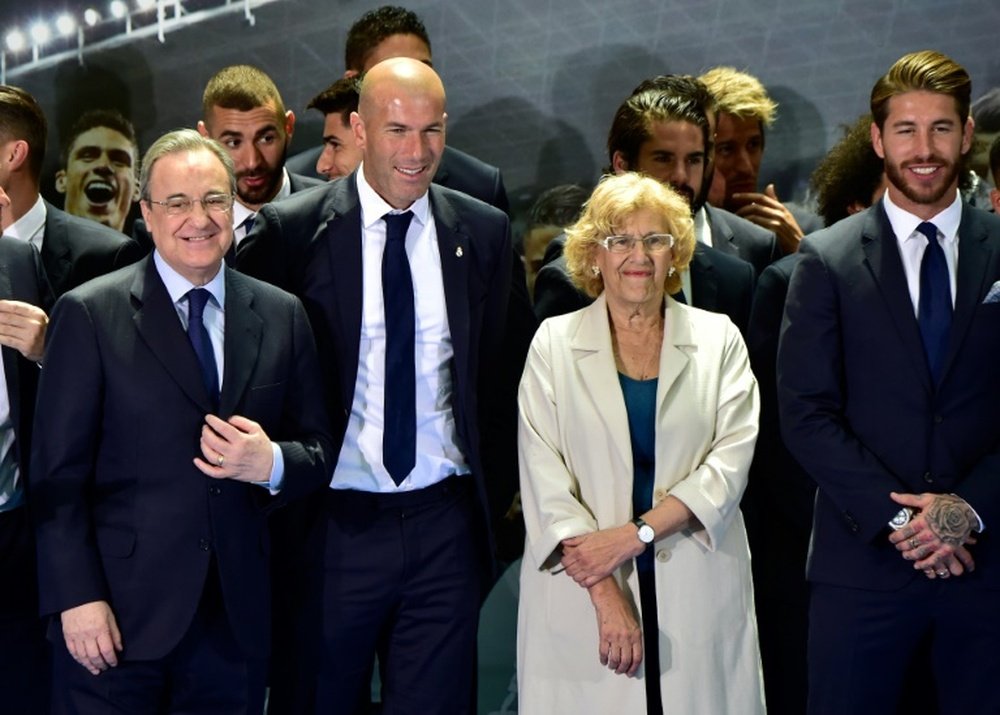 Zidane est bien entouré. AFP