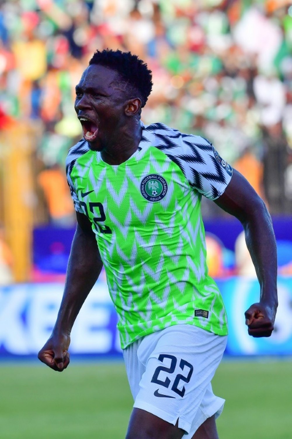 Le défenseur nigérian Kenneth Omeruo lors de la CAN. AFP