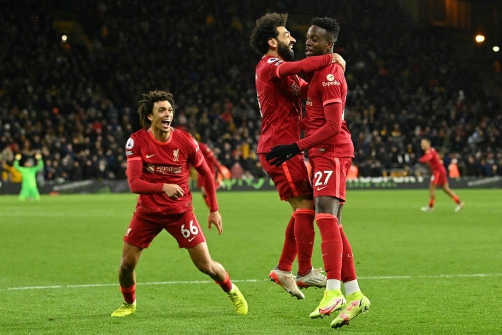 Origi fez o gol para a liderança provisória do Liverpool. AFP