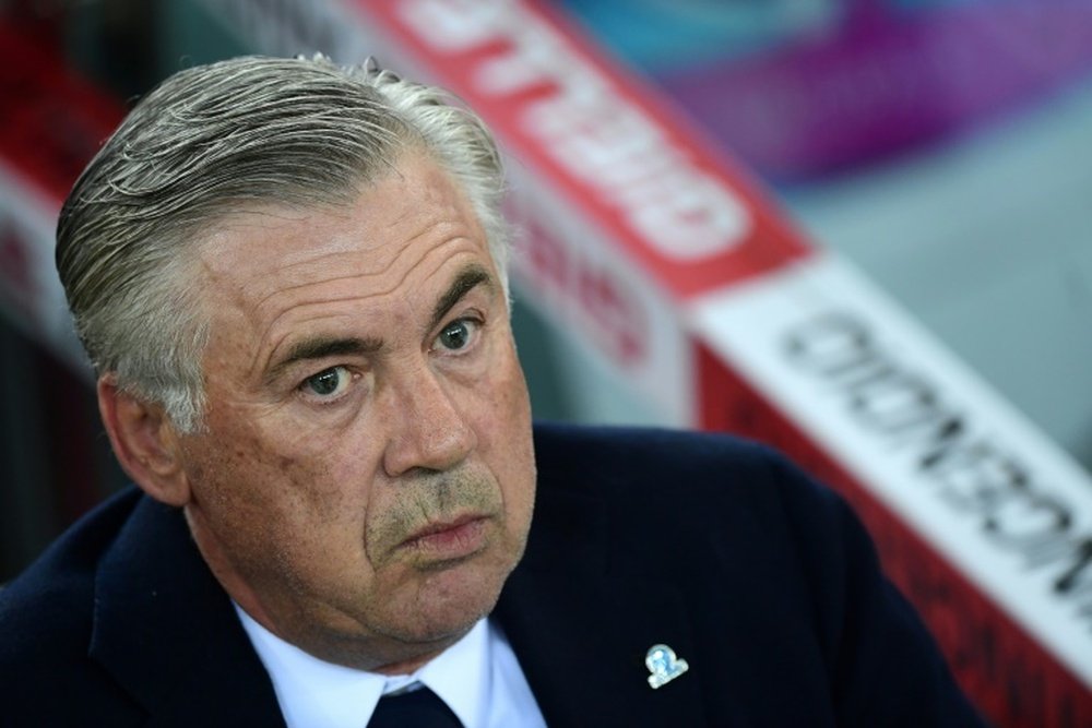 Carlo Ancelotti was scathing in his assessment of stadiums in Italy. AFP