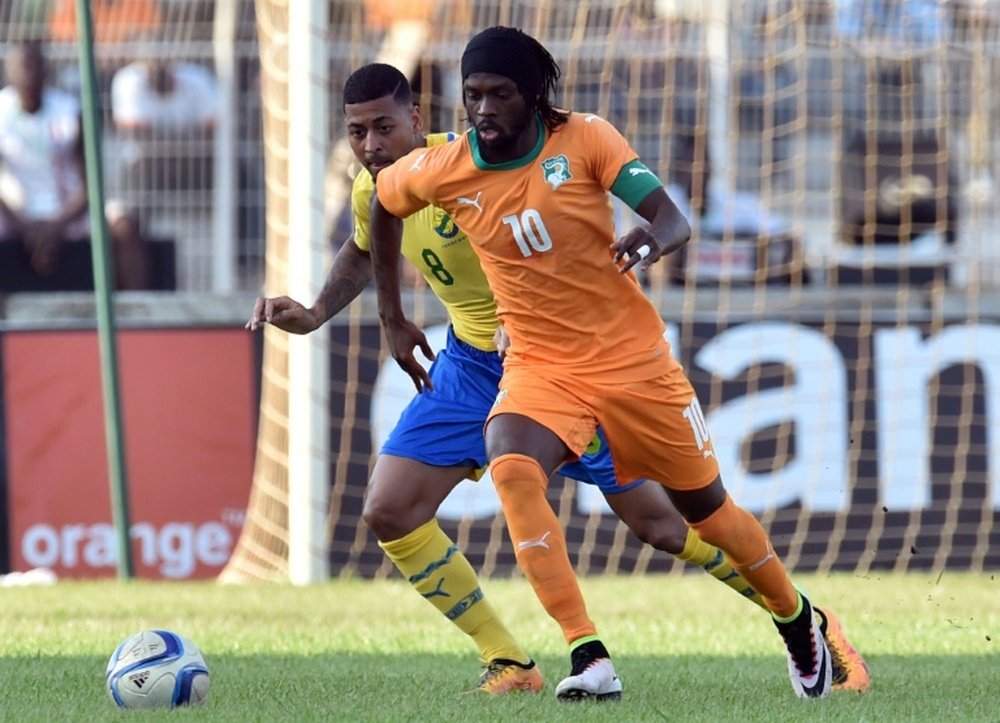 L'attaquant ivoirien Gervinho lors d'un match de qualification pour la CAN face au Gabon. AFP