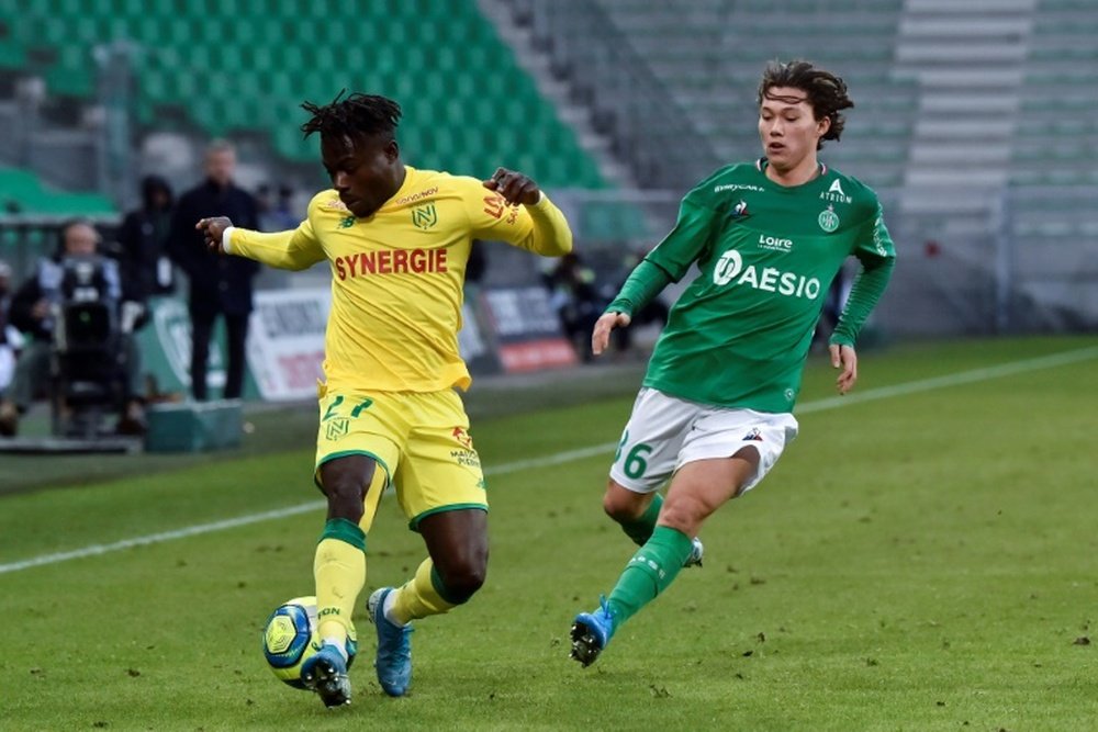 Un gol más de Moses Simon obligará al Nantes a ejercer la opción de compra. AFP