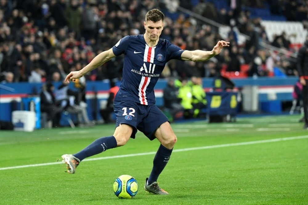 Thomas Meunier charge encore contre le PSG. AFP