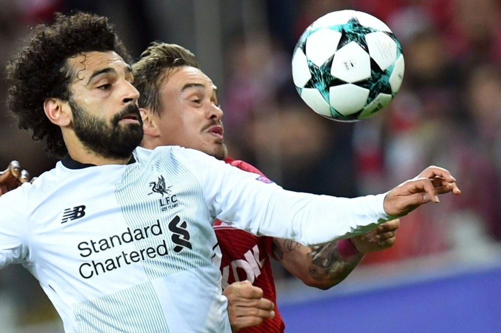 L'attaquant égyptien de Liverpool Mohamed Salah en Ligue des champions face au Spartak Moscou. AFP