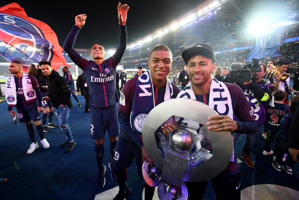 El PSG ha sido proclamado campeón de la Ligue 1. AFP/Archivo