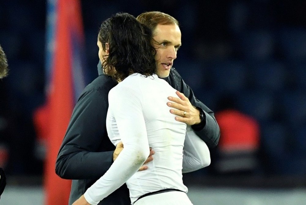 Edinson Cavani has been selected by Tuchel for the Montpellier game. AFP