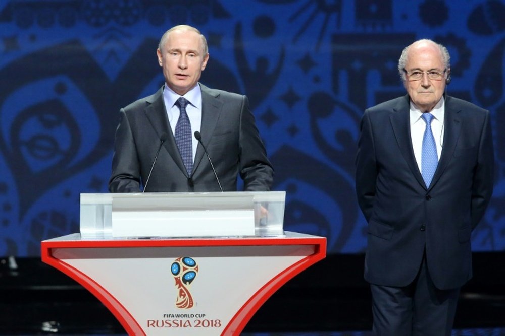 Poutine a invité l'ancien président de la FIFA. AFP