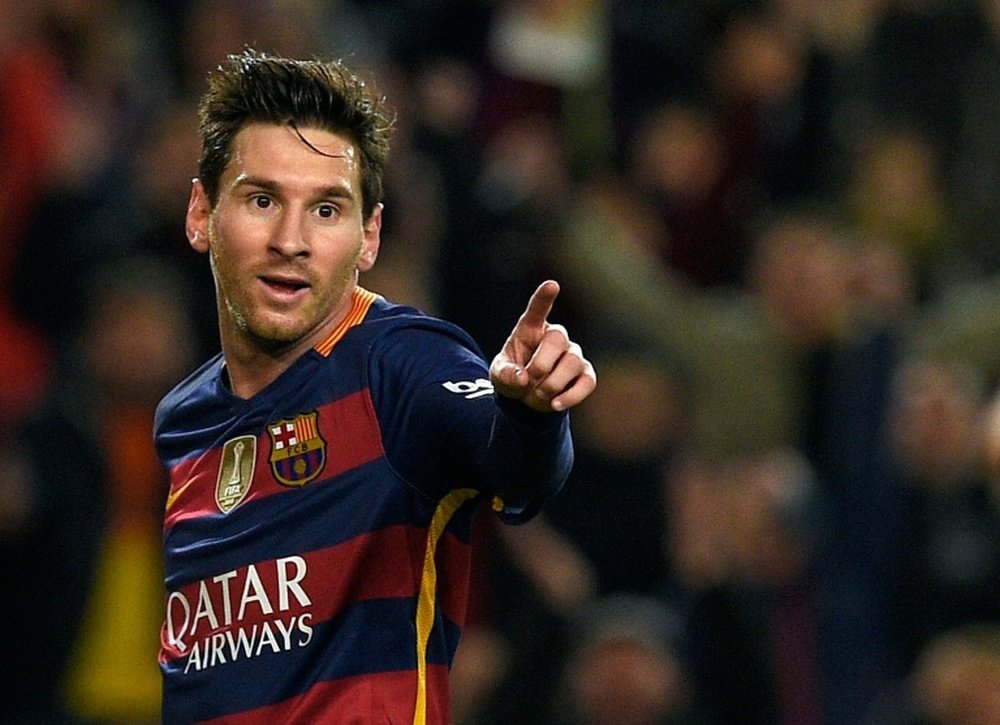 Lionel Messi avec Barcelone en demi-finales aller de la Coupe du Roi au Camp Nou. AFP
