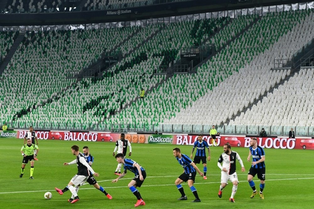 El Juve-Inter de antes del parón será doblemente investigado por la Federación. AFP/Archivo