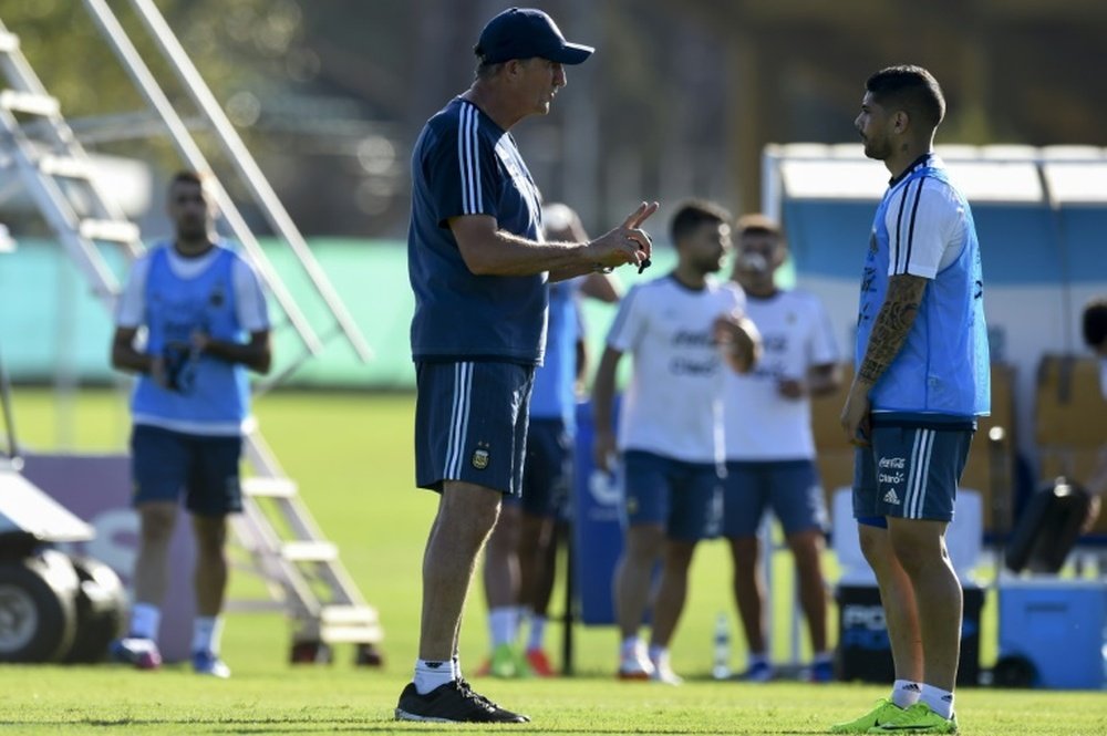 L'équipe d'Argentine à l'entraînement à Buenos Aires. AFP