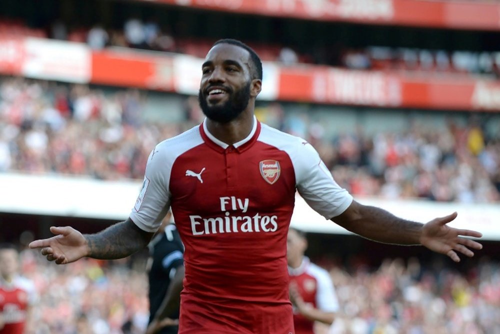Lacazette joined Arsenal from Lyon in a £52m move earlier in the summer. AFP