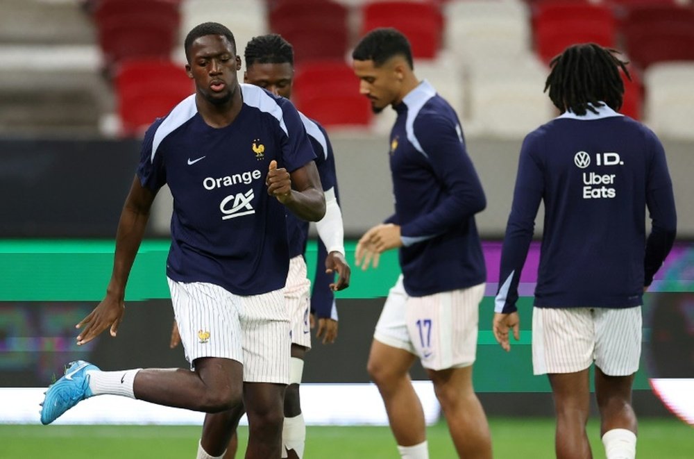 Le Français Konate a été exclu à la mi-temps du match contre la Croatie. AFP
