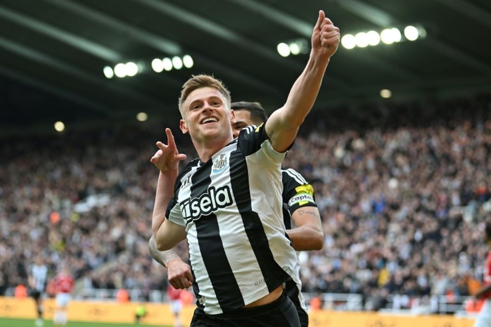 Harvey Barnes auteur d'un doublé face à Manchester United. AFP