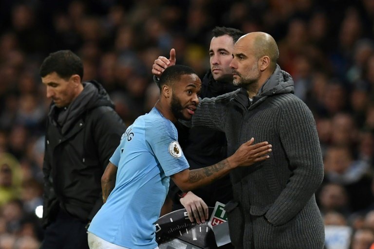 Sterling thoroughly enjoyed his evening. AFP
