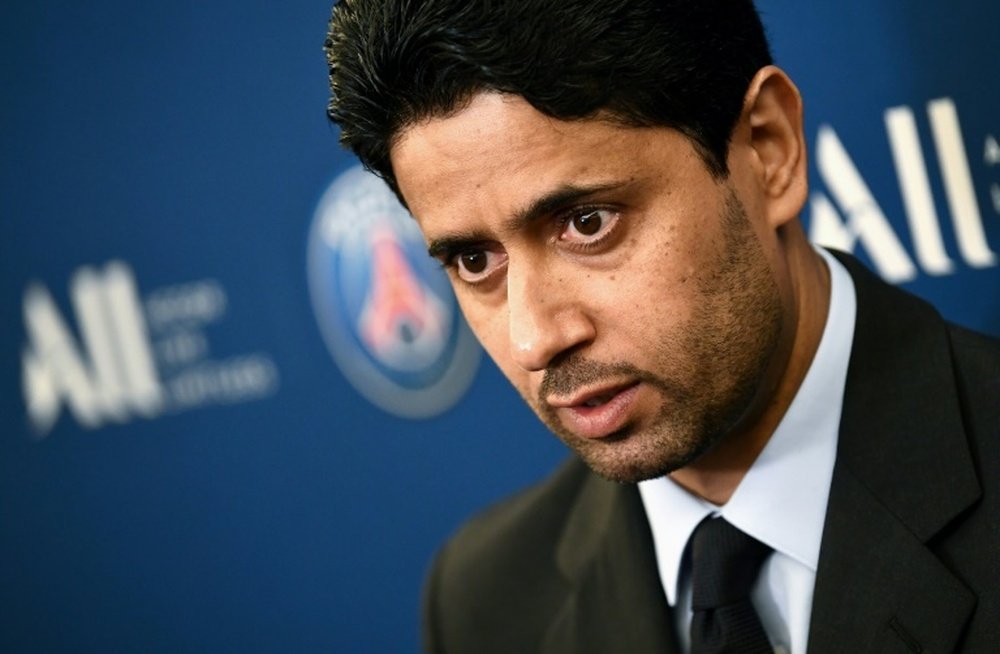 Nasser Al Khelaïfi : Neymar et Mbappé n'ont pas d'excuses pour partir. AFP