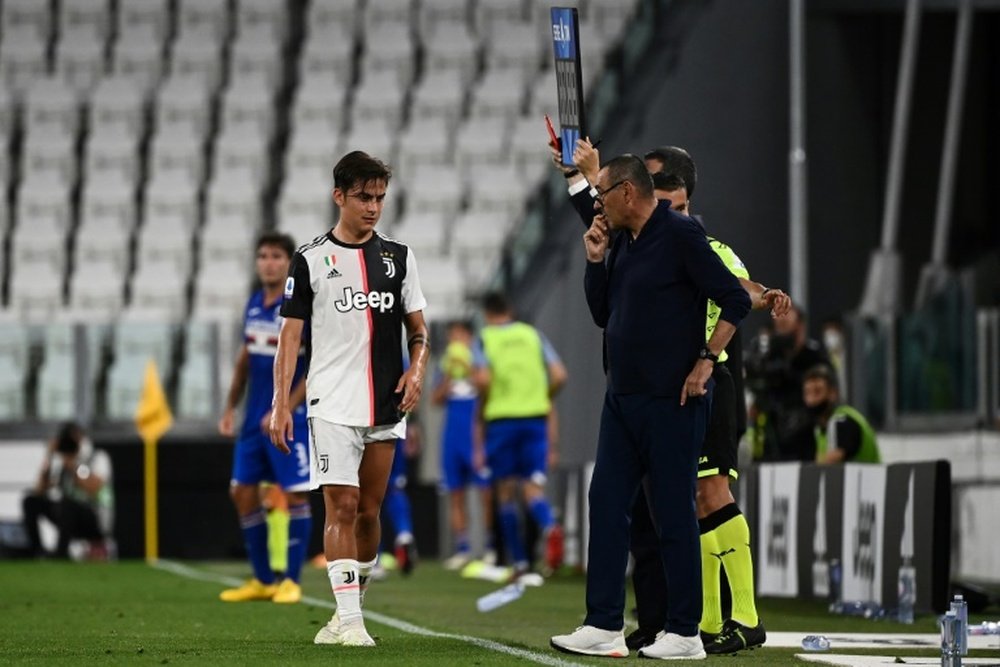 Alerta na Juventus: Dybala, lesionado. AFP