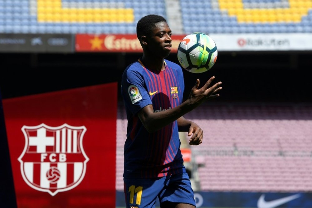 Barcelona can take one slight positive from Dembele's injury. AFP