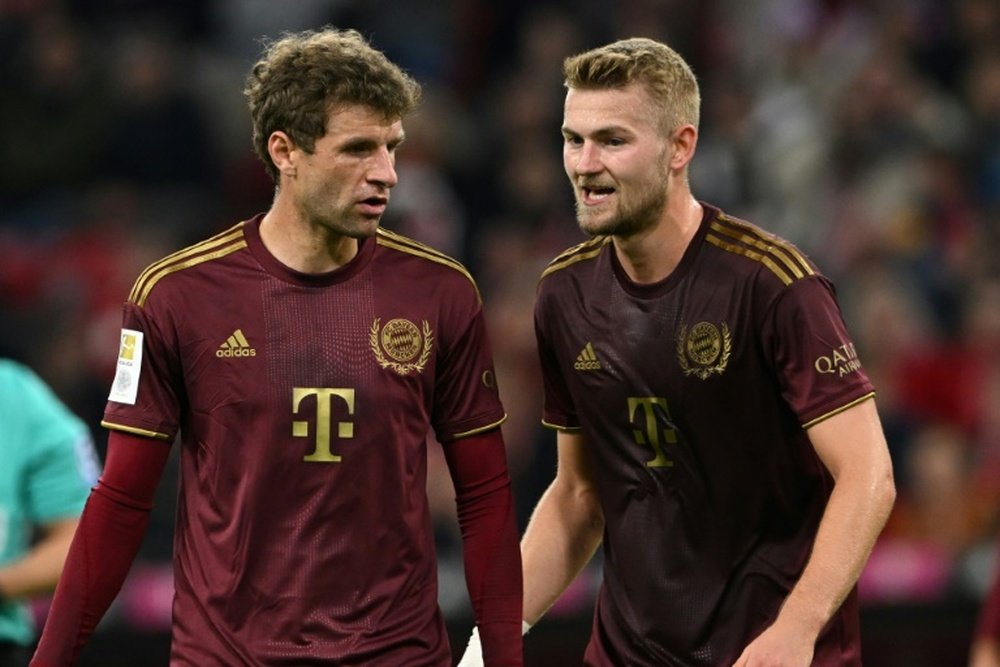 De Ligt (R) could not establish himself at the Allianz Arena. AFP