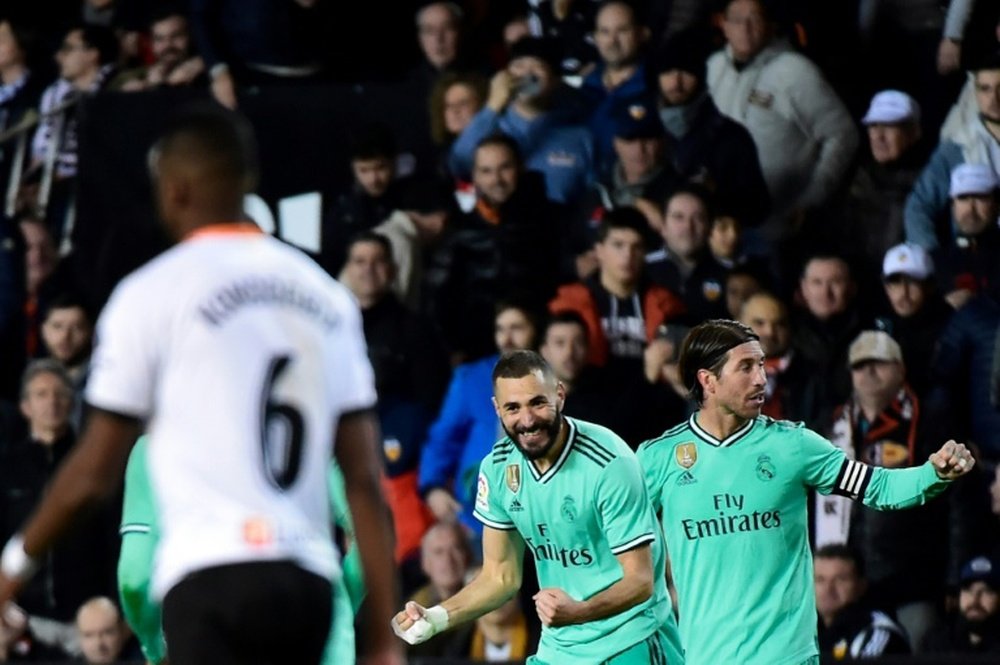 El Madrid se llevó un alegrón a última hora. AFP