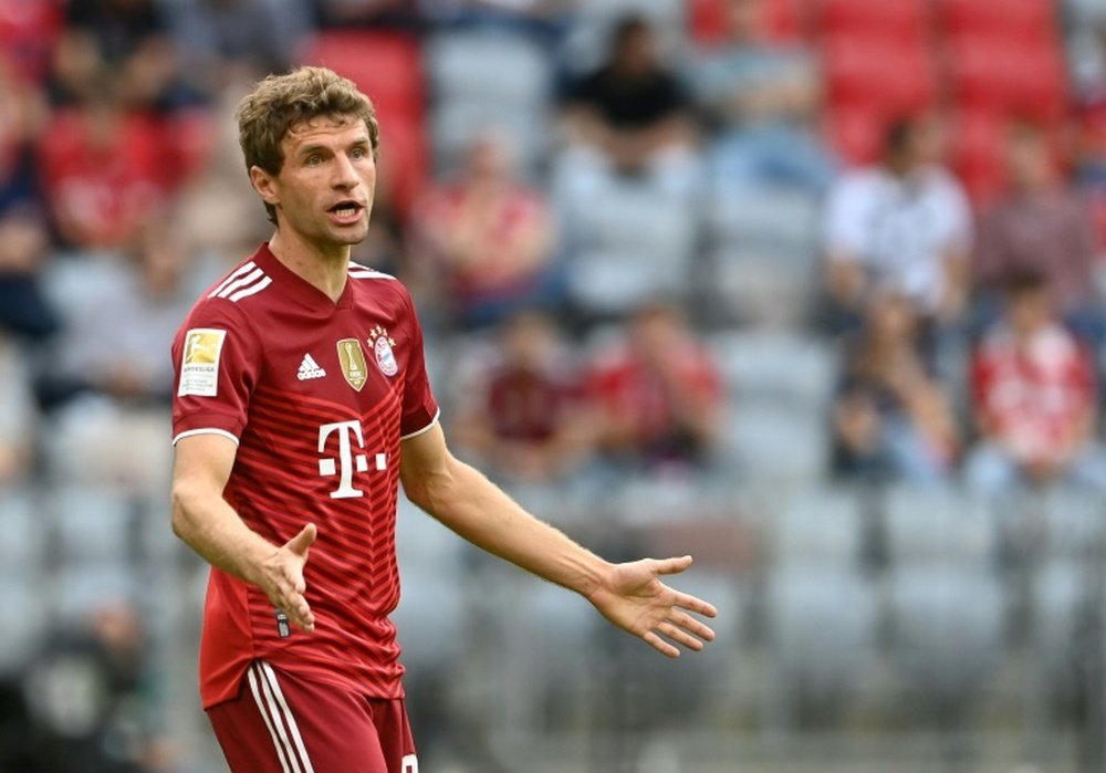 Thomas Müller en colère après la lourde défaite. afp