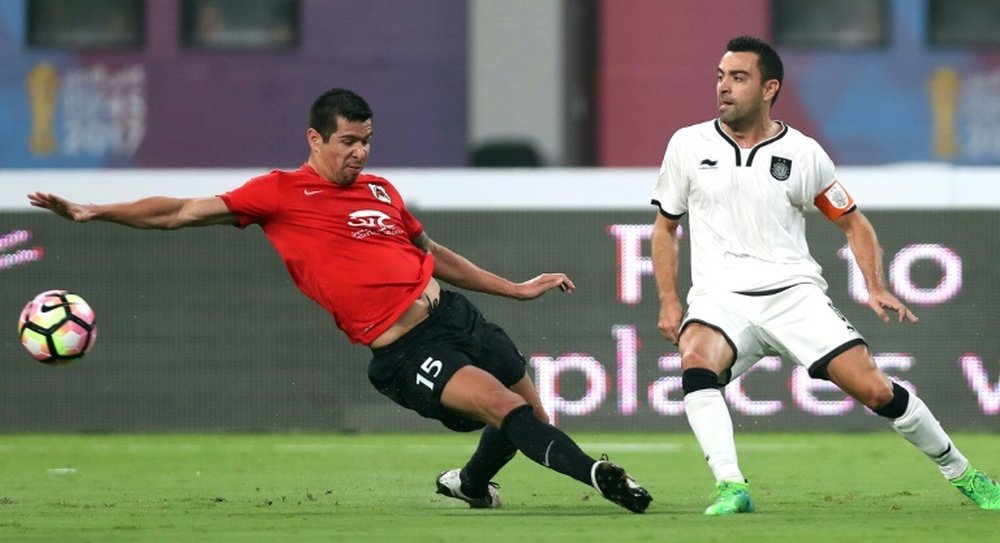 Xavi in action for Al Sadd. AFP