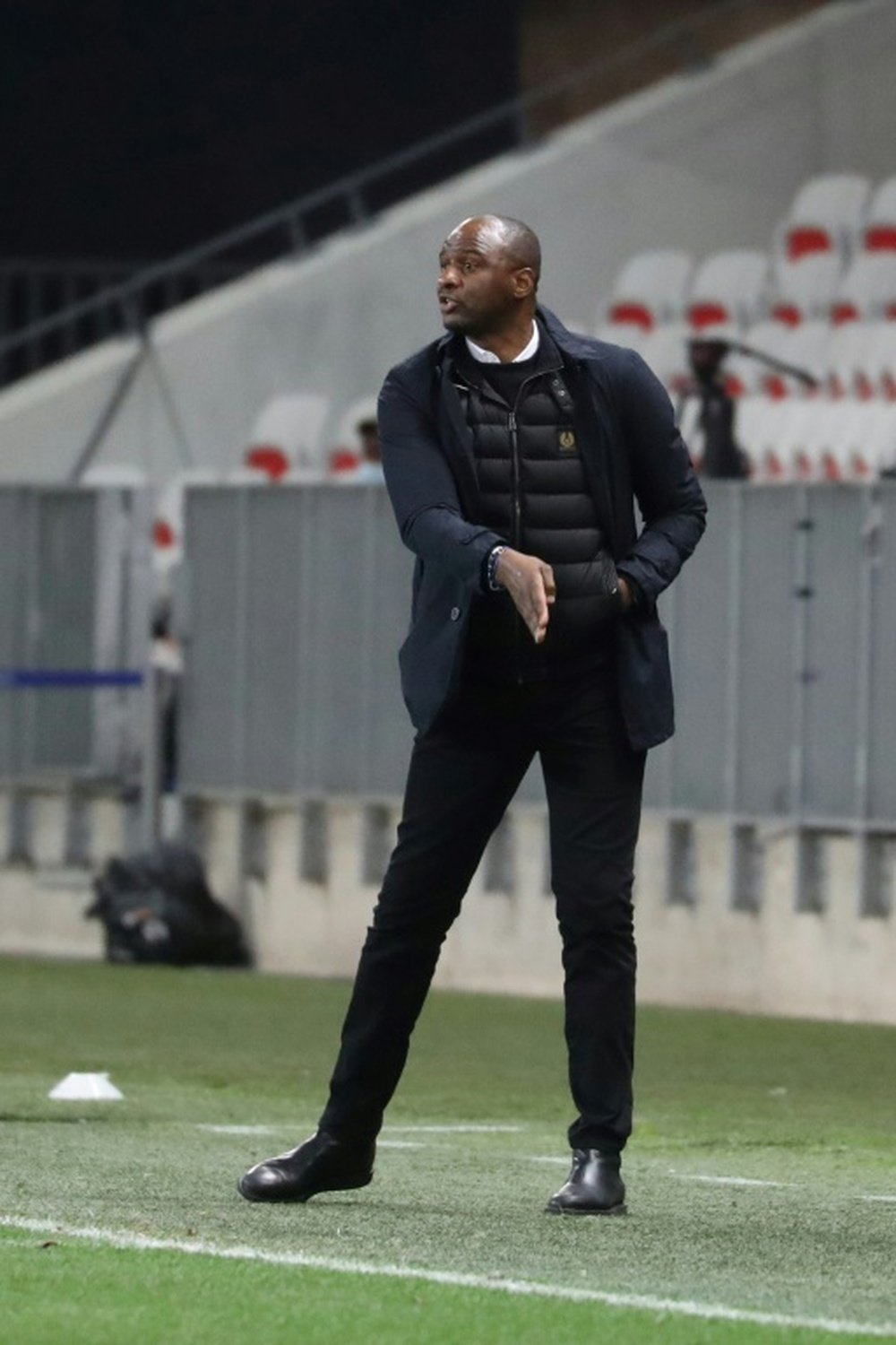 Le Français Patrick Vieira, alors entraîneur de Nice. AFP