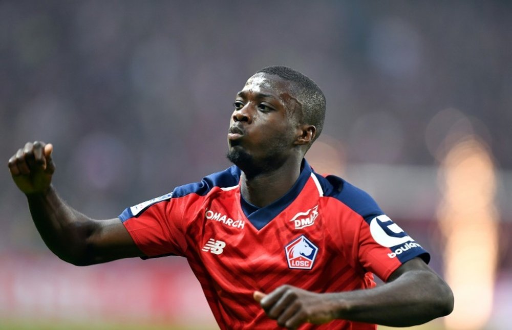 Nicolas Pepe will be a Man Utd player very soon. AFP