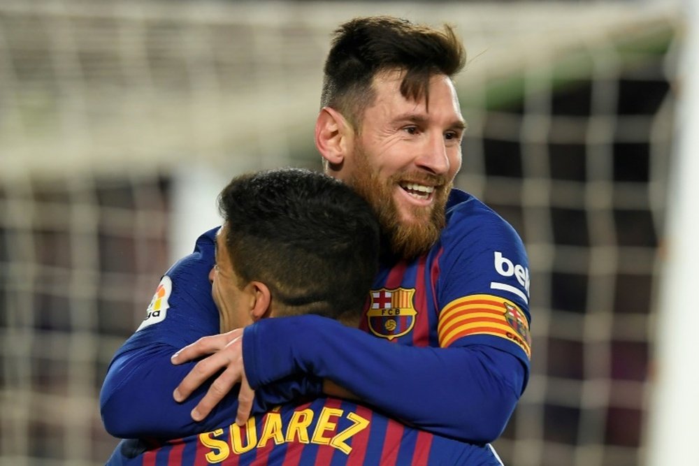 Lionel Messi et Luis Suárez, arme de destruction massive au Barça. AFP