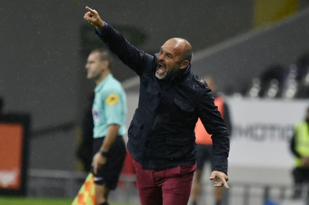 Pascal Dupraz, entraîneur de Toulouse, le 14 octobre 2016 lors du match face à Monaco. AFP