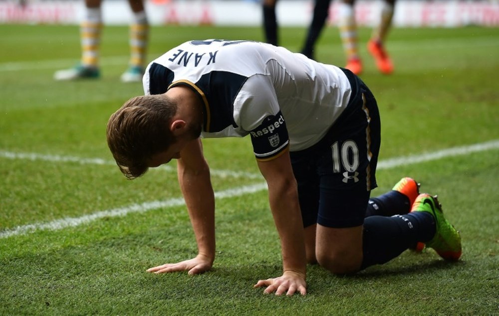 L'attaquant de Tottenham, Harry Kane, blessé lors du match contre Milwall en Coupe d'Angleterre. AFP