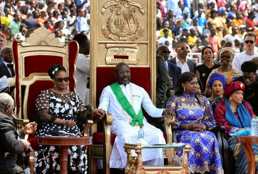 George Weah- the only African winner of the Ballon d'Or. AFP