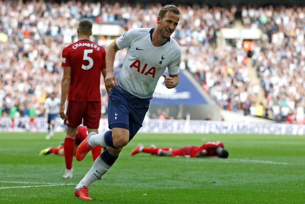 Harry Kane was relieved to score on Saturday. AFP