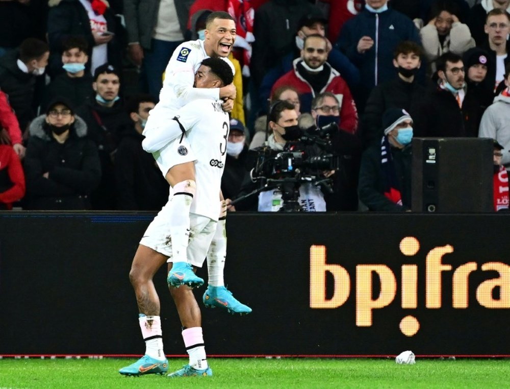 Le message de Kylian Mbappé à Presnel Kimpembe. afp