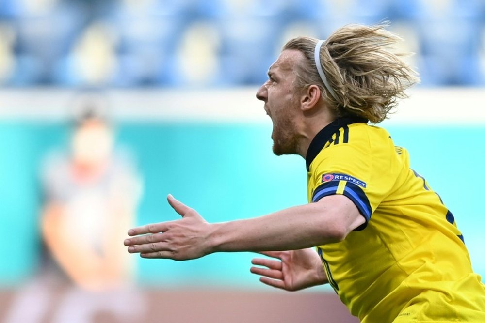 Um gol de pênalti para fazer a Suécia sonhar. AFP