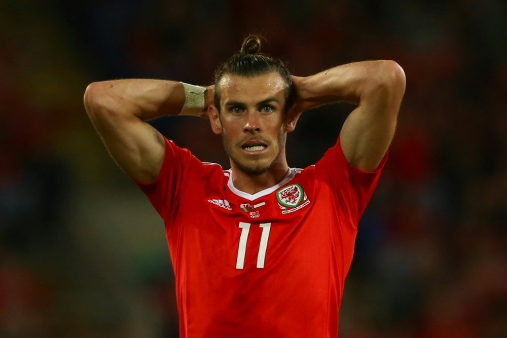 La star galloise Gareth Bale contre l'Autriche en qualifs du Mondial-2018. AFP