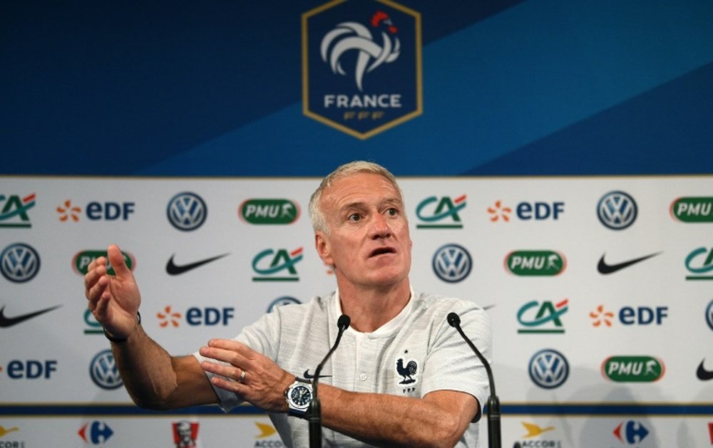 Le sélectionneur des Bleus Didier Deschamps, le 27 mai 2018 à Clairefontaine