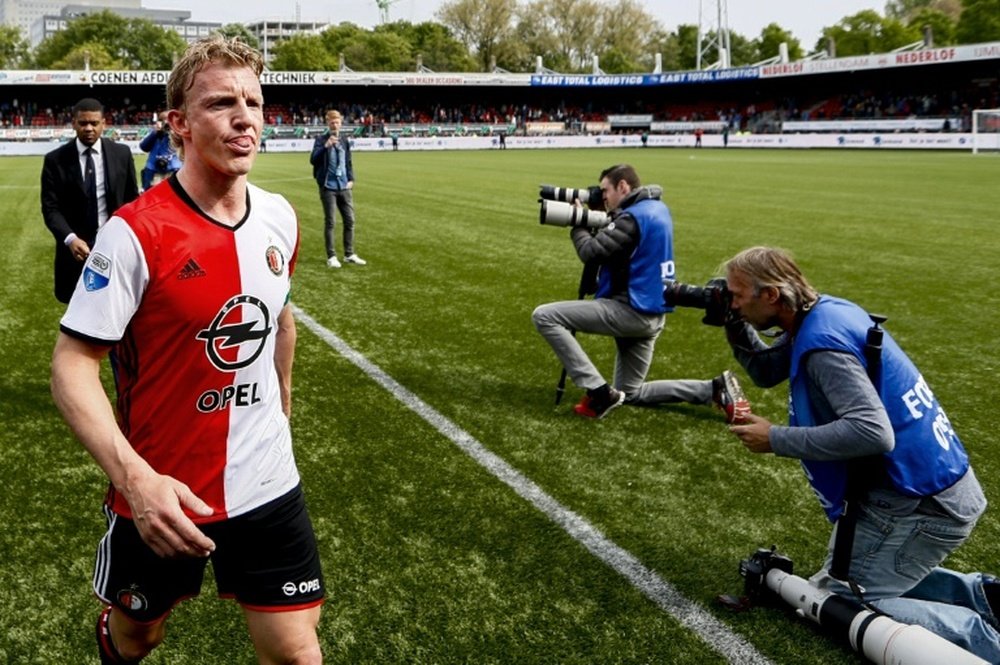 Fenerbahce want Dirk Kuyt to become their manager. AFP