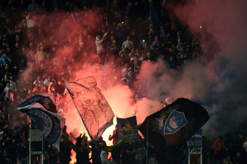 Les supporters de l'OM lors d'un match contre Bordeaux. AFP