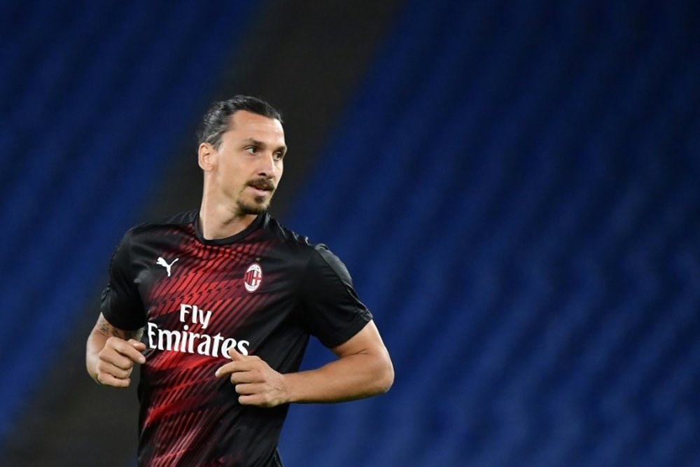 Ibrahimovic dévoile son nouveau numéro à Milan. afp