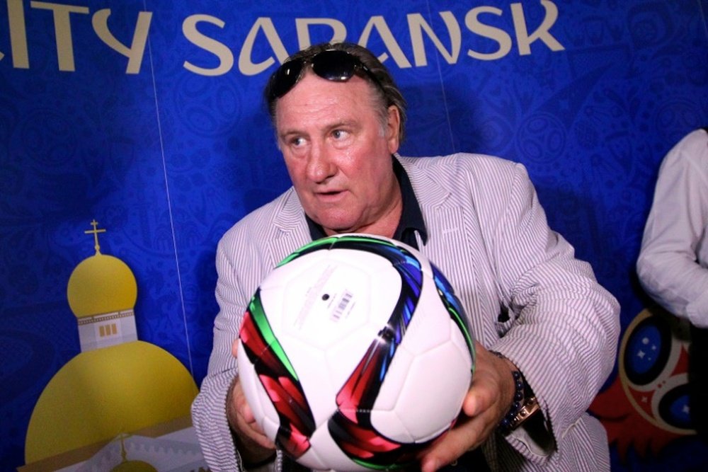 Gérard Depardieu, lors de l'inauguration de son centre culturel et cinématographique à Saransk. AFP