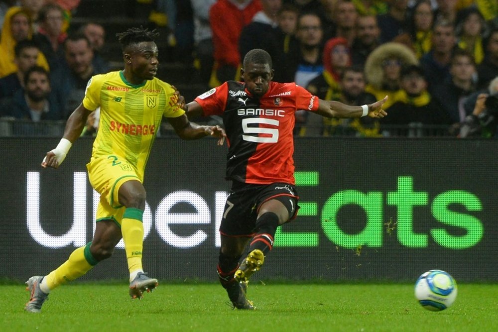 Les compos probables du match de Ligue 1 entre Rennes et Nantes. AFP
