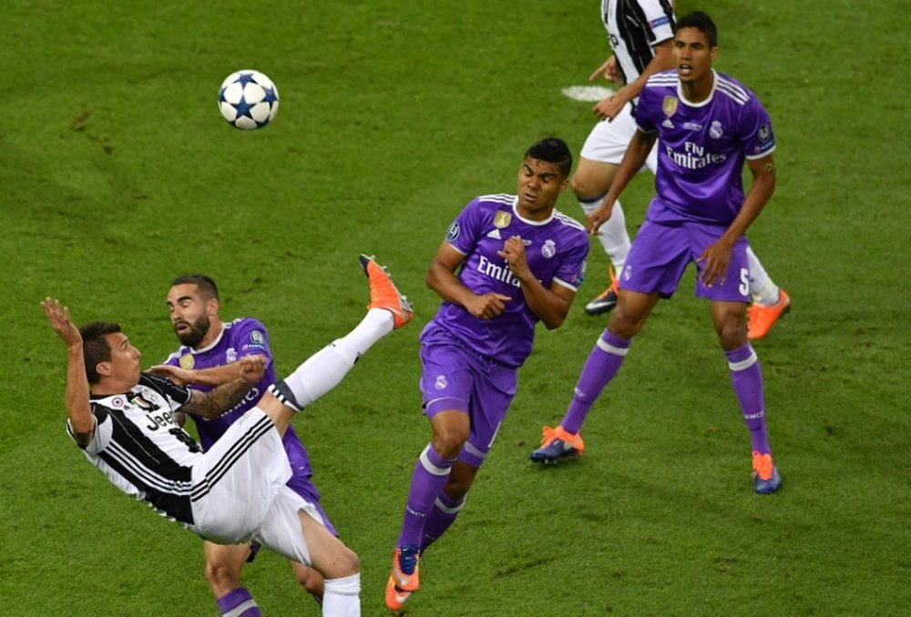 El gol de Mandzukic ante el Real Madrid, de lo mejor de la pasada campaña. AFP