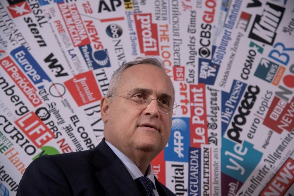 Claudio Lotito es el presidente de la Lazio, pero también de la Salernitana. AFP/Archivo