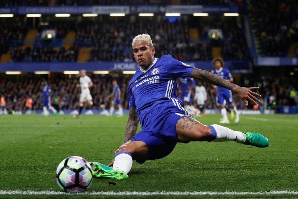 Le Brésilien de Chelsea Kenedy lors d'un match contre Watford, le 15 mai 2017 à Stamford Bridge. AFP