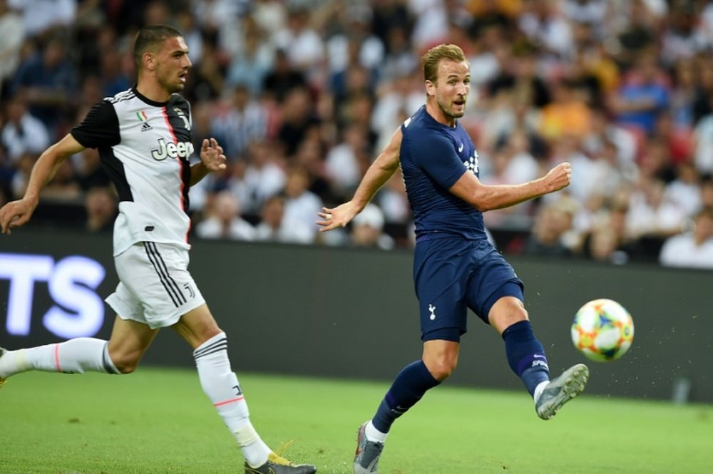Harry Kane fires stoppage-time winner against Juventus. AFP
