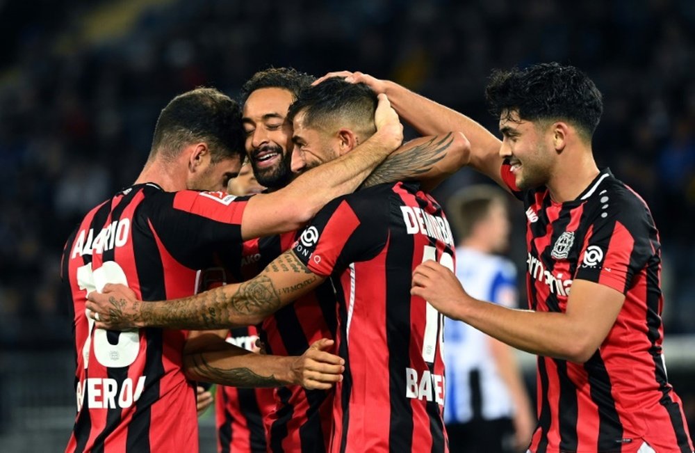 Bayer Leverkusen chega em grande momento para a Liga Europa. AFP