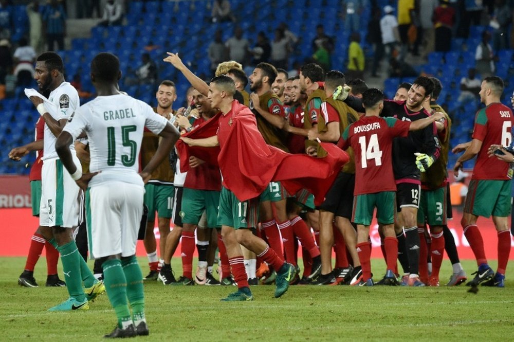 Le Maroc s'entraîné pour le Mondial. AFP