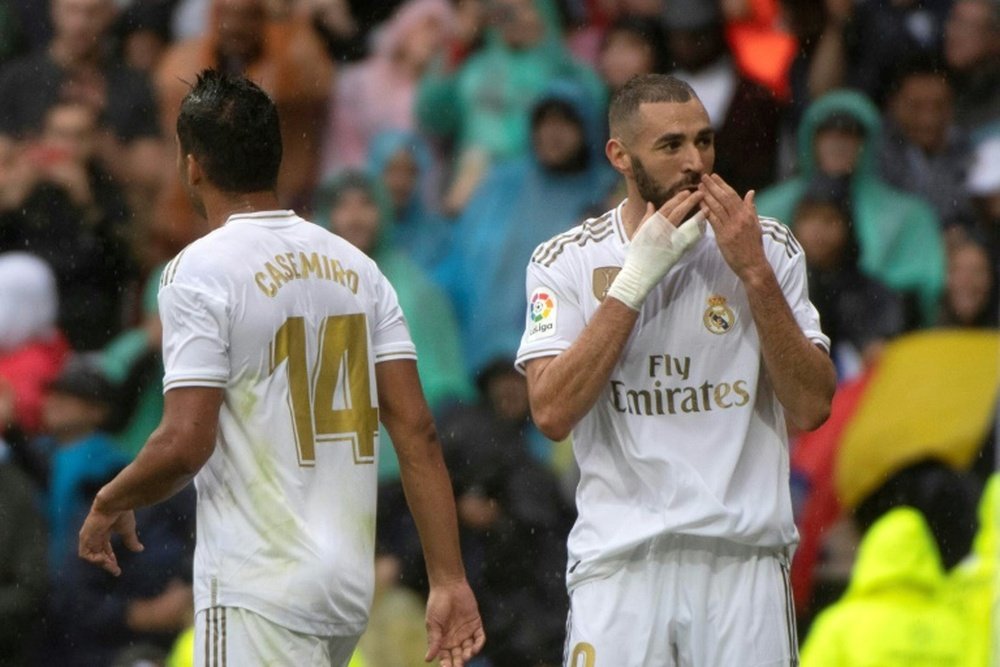 Benzema and Casemiro were decisive in Real Madrid's 3-2 victory over Levante. AFP