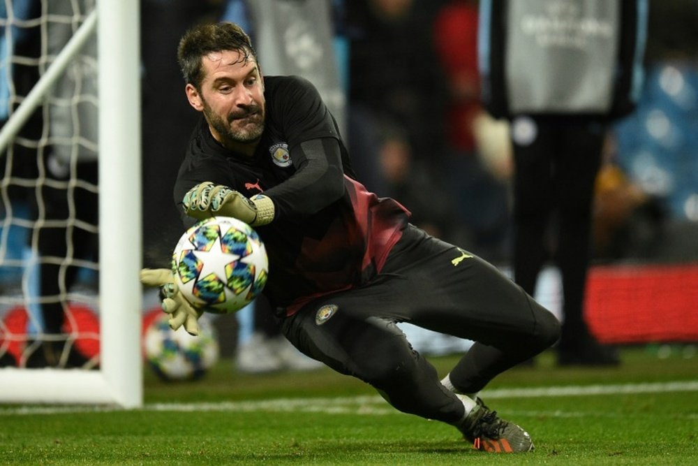 Scott Carson jugó ante el Newcastle sus primeros minutos como 'citizen'. AFP